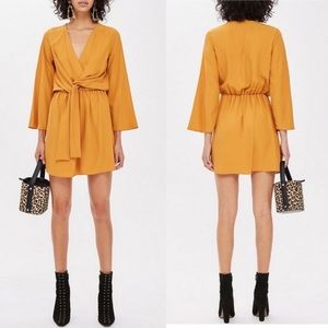 NWOT TOPSHOP Tiffany Knot Mini Dress US 2